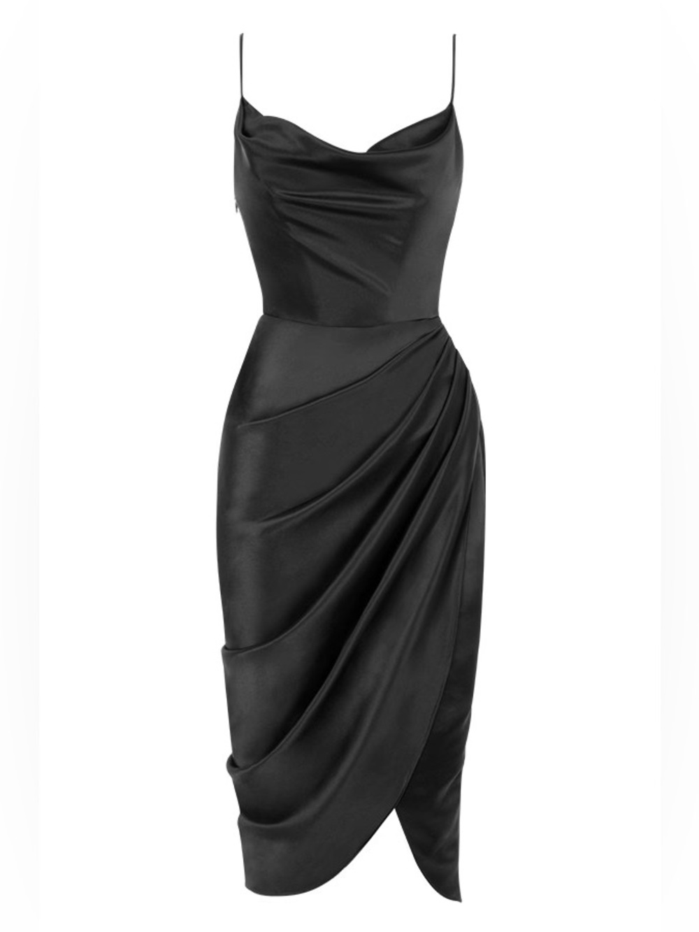 House of CB Reva black satin balcony corset dress size S - Picture 12 of 12